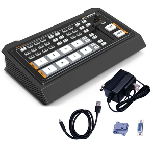 (中古品) AVMATRIX HVS0402U マイクロ4チャンネルHDMIライブストリーミングビデオスイッチ HDMI PGM出力1個、HDMIマルチビュー出力1個、USB Type-C出力1個。