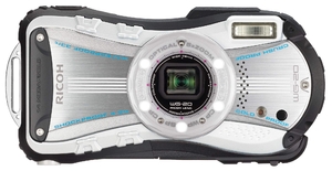 (中古品) RICOH 防水デジタルカメラ RICOH WG-20 ホワイト 防水10m耐ショック1.5m耐寒-10度 RICOH WG-20WH 08064