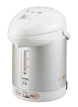 (中古品) ZOJIRUSHI マイコン沸とう電気エアーポット 2.2L CW-PZ22-HH クリアグレー