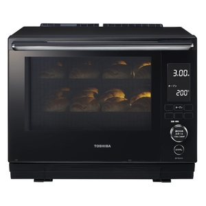 (中古品) 東芝 TOSHIBA 過熱水蒸気オーブンレンジ 石窯ドーム 30L グランブラック ER-YD3000(K)