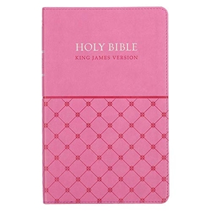 (中古品) KJV Holy Bible, Gift Edition Faux Leather, King James Version, Pink