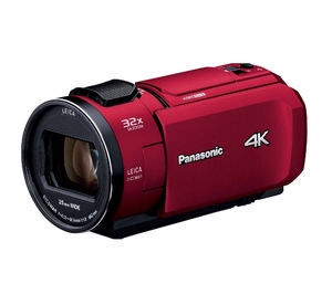 (中古品) パナソニック 4K ビデオカメラ VX1M 64GB あとから補正 レッド HC-VX1M-R