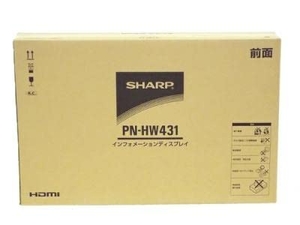 (中古品) シャープ PN-HW431 43型 / 3840×2160ドット / HDMI D-Sub / ブラック / スピーカー:あり