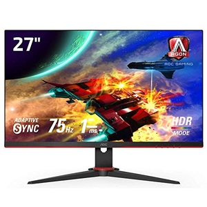 (中古品) AOC ゲーミング液晶モニター 27G2E5/11 (27インチ/フルHD/IPS/HDMI/DisplayPort/75Hz/応答速度1ms/HDRエフェクトモード/FreeSync/フリッカーフリー/ローブルーモード)