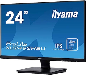 (中古品) iiyama モニター ディスプレイ XU2492HSU-B1 (23.8インチ/フルHD/IPS/フレームレス/DisplayPort,HDMI,D-sub/保証)