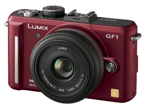 (中古品) パナソニック デジタル一眼カメラ GF1 レンズキット(20mm/F1.7パンケーキレンズ付属) アーバンレッド DMC-GF1C-R