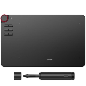 (中古品) XPPen ペンタブ 10インチ ワイヤレス接続 エクスプレスキー6個 両利き対応 プロ Windows Mac対応 お絵かきソフトウェア付き Deco 03