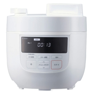 (中古品) シロカ 電気圧力鍋 SP-4D151 ホワイト ［大容量4Lモデル/高圧力90Kpa/1台6役（圧力・無水・蒸し・炊飯・スロー調理・温め直し）]