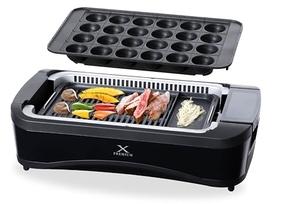 (中古品) [山善] 煙の少ない 焼肉プレート XGRILL PREMIUM ワイドサイズ プレート2種 (焼肉/たこ焼き) 吸煙機能付き 煙約94%カット 温度調節5段階 プレート着脱可能 YGMC-FXT130(B) 15,795円