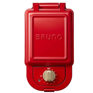 (中古品) ブルーノ BRUNO ホットサンドメーカー 耳まで焼ける 電気 シングル レッド BOE043-RD