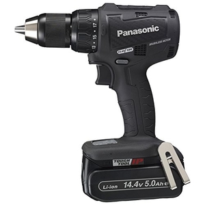 (中古品) パナソニック 充電振動機能付ドリルドライバー EZ79A2 デュアル(14.4V/18V) 回転数上限設定 IP56 14.4V大容量5.0Ah電池パック×2個・充電器・ケース付 ブラック EZ79A2LJ2F-B