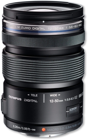 (中古品) OLYMPUS ED12-50mmF3.5-6.3 EZ BLK 標準ズームレンズ 防塵防滴 ブラック