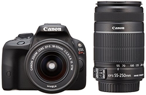 (中古品) Canon デジタル一眼レフカメラ EOS Kiss X7 ダブルズームキット EF-S18-55ｍｍ/EF-S55-250ｍｍ付属 KISSX7-WKIT