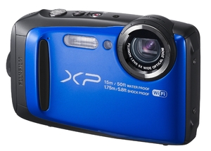 (中古品) FUJIFILM デジタルカメラ XP90 防水 ブルー FX-XP90BL