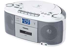 (中古品) TOSHIBA CDラジオカセットレコーダー CUTEBEAT シルバー TY-CDS5(S)