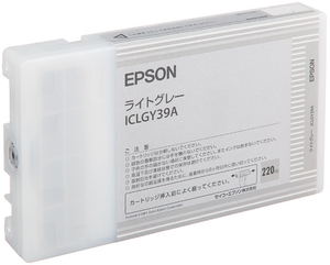(中古品) セイコーエプソン インクカートリッジ ライトグレー 220ml ICLGY39A