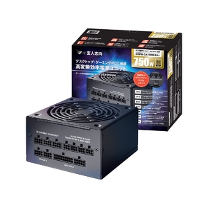 (中古品) 玄人志向 80Plus GOLD 750W ATX 電源 ユニット フルプラグイン セミファンレス KRPW-GA750W/90+