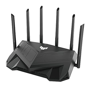 (中古品) ASUS WiFi 無線 ルーター WiFi6 4804+574Mbps v6プラス対応デュアルバンドゲーミング TUF-AX5400 (A) メッシュ機能付 3階建 / 4LDK PS5/Nintendo Switch/iPhone/android 対応
