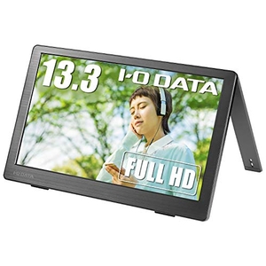(中古品) IODATA モバイルモニター 13.3インチ フルHD ADSパネル (PS4/Xbox/Switch/PC対応/MiniHDMI/USB-C/保証/土日サポート/日本メーカー) LCD-CF131XDB-M
