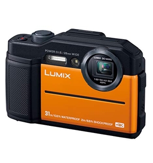 (中古品) パナソニック コンパクトデジタルカメラ ルミックス FT7 防水 4K動画対応 オレンジ DC-FT7-D