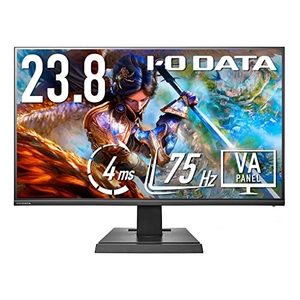 (中古品) IODATA ゲーミングモニター 23.8インチ FHD 1080p 75Hz 4ms フレームレス VAパネル (PS4/HDMI×2/DisplayPort/スピーカー付/保証/土日サポート) EX-LDF241SVB