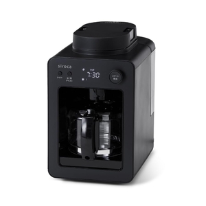 (中古品) シロカ 全自動コーヒーメーカーカフェばこ SC-A352 ブラック [ガラスサーバー/コンパクト/豆・粉対応/ミル内臓/タイマー予約/保温機能付き/メッシュフィルター/おしゃれ]（2024年モデル）