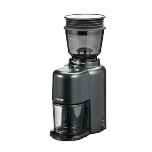 (中古品) HARIO(ハリオ) V60 電動 コーヒーグラインダーコンパクトN コーヒーミル 39段階調節 コニカル式 ステンレス臼 ブラック EVCN-8-B