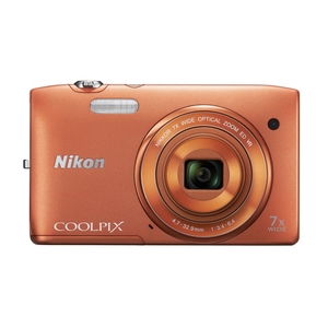 (中古品) Nikon デジタルカメラ COOLPIX S3500 光学7倍ズーム 有効画素数 2005万画素 アプリコットオレンジ S3500OR