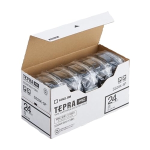 (中古品) キングジム(Kingjim) Pテープエコパック シロクロ24 白 SS24K-5P