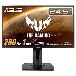 (中古品) ASUS ゲーミングモニター TUF Gaming VG259QM 24.5インチ/280Hz/フルHD/IPS/1ms/HDR/HDMI×2,DP/G-SYNC Compatible/ELMB/スピーカー/国内正規品