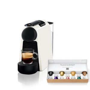 (中古品) ネスプレッソ カプセル式コーヒーメーカー エッセンサ ミニ ピュアホワイト D 水タンク容量0.6L コンパクト 軽量 D30-WH-W