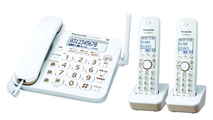 (中古品) パナソニック RU・RU・RU デジタルコードレス電話機 子機2台付き 1.9GHz DECT準拠方式 VE-GD23DW-W