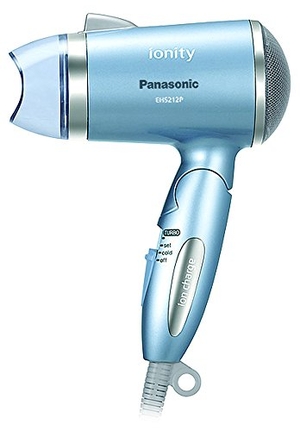 (中古品) パナソニック ヘアドライヤー イオニティ マイナスイオンターボドライミニ 青 EH5212P-A