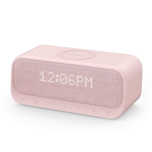 (中古品) Anker Soundcore Wakey Qi 対応 Bluetooth スピーカー ワイヤレス充電器 ラジオ 目覚まし時計 10W出力 iPhone &amp; Android対応 デュアルドライバー ステレオサウンド (ピンク)