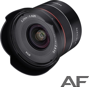 (中古品) SAMYANG 単焦点広角レンズ AF 18mm F2.8 FE ソニーαE用 フルサイズ対応 885984