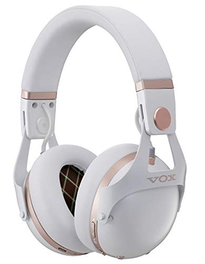(中古品) VOX ノイズキャンセリング モニター ヘッドホン VH-Q1 WH ホワイト/ピンクゴールド ワイヤレス Bluetooth Googleアシスタント Siri 36時間連続使用