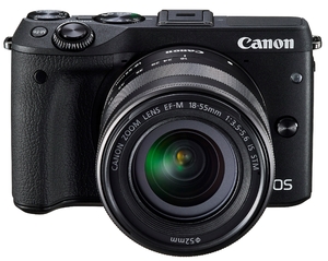 (中古品) Canon ミラーレス一眼カメラ EOS M3 レンズキット(ブラック) EF-M18-55mm F3.5-5.6 IS STM 付属 EOSM3BK-1855ISSTMLK