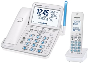 (中古品) 【熱中症 対策】 パナソニック コードレス電話機(子機1台付き) 温度・湿度アラーム搭載 パールホワイト VE-GD78DL-W