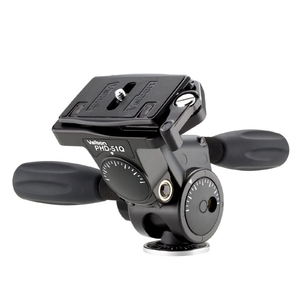 (中古品) Velbon 3Way雲台 PHD-51Q 中型 底面径53mm コマ止め方式 クイックシュー対応 マグネシウム製 470447