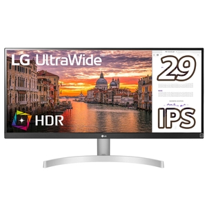 (中古品) LG モニター ディスプレイ 29WN600-W 29インチ/ウルトラワイド(2560×1080)/IPS 非光沢/HDR対応/HDMI×2、DisplayPort/スピーカー搭載/安心・無輝点保証