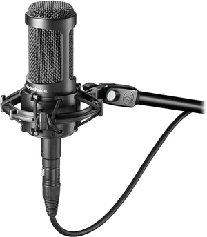 (中古品) オーディオテクニカ AT2050 コンデンサーマイク XLR 単一指向性マイク / 双指向 / 全指向 / ローカットスイッチ / PADスイッチ / 専用ショックマウント付き/ レコーディング / 宅録 / 動画配信 / ポッドキャスト / 実況 / DTM / ブラック 【国内正規品】