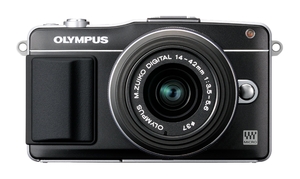 (中古品) OLYMPUS ミラーレス一眼 PEN mini E-PM2 レンズキット ブラック E-PM2 LKIT BLK