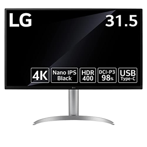 (中古品) LG モニター ディスプレイ 32UQ850-W 31.5インチ/Nano IPS Black/4K (3840×2160)/ DisplayHDR400/DCI-P3 98%/USB-Type-C/DisplayPort/HDMI×2/KVMスイッチ/チルト､高さ調整､ピボット対応/安心・無輝点保証