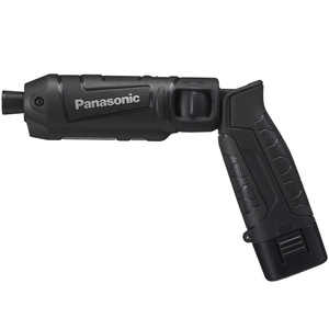 (中古品) パナソニック 充電スティックインパクトドライバー 7.2V (1.5Ah電池パック×2個/充電器/ケース付)トルク25N・m ワイド・スポットLED搭載 EZ7521LA2S-B ブラック