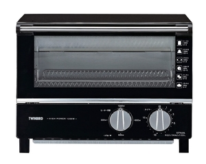 (中古品) ツインバード 燕三条 トースター オーブントースター 2枚焼き 出力4段階 遠赤ヒーター搭載 取り出しラク 【メーカー保証】ブラック TS-4019B