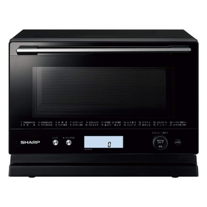 (中古品) シャープ オーブンレンジ PLAINLY 18L ワイドフラット ブラック RE-WF181-B