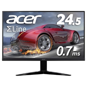 (中古品) Acer ゲーミングモニター SigmaLine 24.5インチ KG251QGbmiix 0.7ms(GTG) 75Hz TN FPS向き フルHD FreeSync フレームレス HDMIx2 スピーカー内蔵 ブルーライト軽減