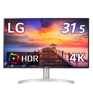 (中古品) LG フレームレス モニター ディスプレイ 32UN550-W 31.5インチ/4K/HDR/VA非光沢/HDMI×2、DP/FreeSync対応/スピーカー搭載/高さ調節/フリッカーセーフ、ブルーライト低減/安心・無輝点保証