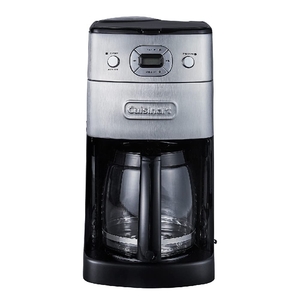 (中古品) クイジナート ミル付 全自動 コーヒーメーカー 豆・粉 両対応 10カップ 予約機能付き DGB-625J シルバー