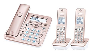 (中古品) パナソニック RU・RU・RU デジタルコードレス電話機 子機2台付き 1.9GHz DECT準拠方式 ピンクゴールド VE-GZ51DW-N